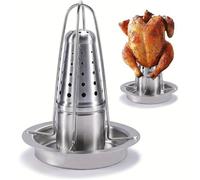 Porta di Torrefattore di Pollo per Birra, Supporto per Torrefate in Acciaio Inossidabile Verticale con Utensile per Torrefate Anatra Verticale per Griglie per Forno