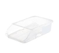 Porta di uova Organizzatore di uova a rotolamento automatico Imploratura impilabile Frigorifero Ogger Reiminger per la casa cucina durevole in plastica Design (Trasparente)