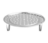 Porta di vapore in acciaio inossidabile con gambe rimovibili, supporto per vassoio a vapore multi -scopo gnocchi di pane design mesh per utensile da a prova circolazione uniforme (24 cm)