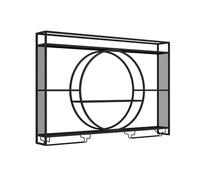 Porta di vino a parete moderna con scaffali di stoccaggio galleggiante leggera a LED LED Scaffale per bottiglia di liquore con porta in vetro di vino a sospensione per cucina Cafe Gold 100x15x20