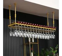 Porta di vino per caffè sospeso, porta in metallo elegante scaffale a soffitto, rastrelliere sospese, portabottiglie da bar moderna, porta in vetro da bottiglia da vino montato a parete, ESPOSITORE