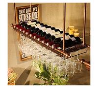 Porta di vino portanti a portapacchi per vino portandettene pieghevoli a legna a portata di vino in legno bottiglie Scaffale per il vino per la cucina J1031, bronzo, 60 * 30 cm Made in Cina LWX