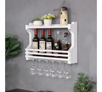 Porta di viti in metallo montato a parete, supporto per vino da panorama del ferro, porta in bicchiere di vino appeso, scaffali in vetro invertiti invertiti, porta calici per bottiglie di vino, porta