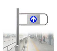 Porta d'ingresso a battente in acciaio inossidabile, barriera di sicurezza unidirezionale per supermercati, biblioteche e negozi al dettaglio - & Elegante soluzione per il controllo degli accessi