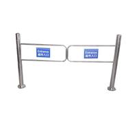 Porta d'ingresso in acciaio inox a 90° a singola azione - Porta d'ingresso in metallo per accesso dipendenti supermercato/fabbrica (60 x 97 cm) - Soluzione di accesso sicura e pratica
