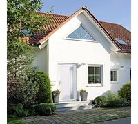 Porta d'ingresso in PVC bianco 98 x 200 cm con cerniere 3D e chiusura a 5 punti per sicurezza e durata