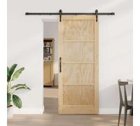 Porta d'ingresso secondaria, porta scorrevole, diversa natura e nero, 83 x 202 cm, porte pieghevoli per soggiorno, camera da letto, cucina