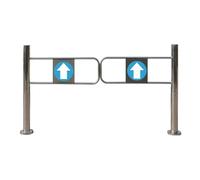 Porta direzionale automatica dell'acciaio inossidabile del portone retrattile oscillante singola per la barriera di sicurezza resistente di accesso del negozio - & soluzione affidabile dell'entrata