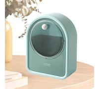 Porta dischetto di cotone per trucco, supporto portatile per cotton fioc | Custodia organizer trasparente antipolvere per cosmetici - Scatola per trucchi a parete, porta cancelleria multifunzionale pe