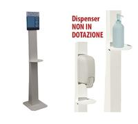 PORTA DISPENSER IGIENIZZANTI A PIANTANA BASIC SIMPLE H145CM BASE 29X34CM