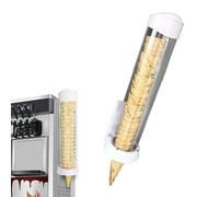 Porta Dispenser per Coni Gelato, 40 cm (15,7") Porta Coni Gelato per Macchine, Dispenser Automatico per Coppette e Coni da Torta con Supporto Regolabile