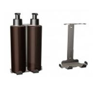 Porta dispenser per sapone liquido e shampoo 2x300ml