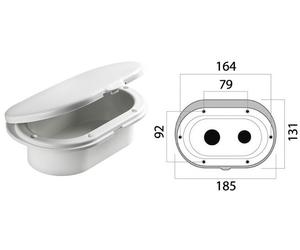 PORTA DOCCETTA FORO POSTERIORE XL BOX E COPERCHIO CLASSIC ACCESSORI NAUTICA