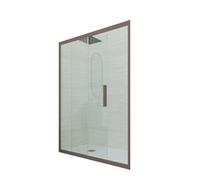 PORTA DOCCIA SCORREVOLE 100 CM VETRO TRASPARENTE CHOCOLATE MOD. DECO
