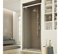 PORTA BOX DOCCIA NICCHIA CRISTALLO STAMPATO C 6MM 1 ANTA BATTENTE 100 CM H185