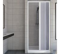 BOX DOCCIA PORTA PARETE NICCHIA 1 LATO A SOFFIETTO PVC 14 COLORI SU MISURA 130CM