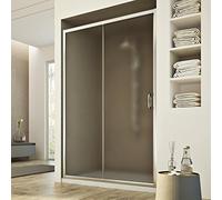 PORTA BOX DOCCIA NICCHIA CRISTALLO STAMPATO C 6MM 1 ANTA SCORREVOLE 140 CM H185