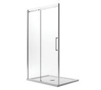 PORTA DOCCIA SCORREVOLE 150CM VETRO 8MM TRASPARENTE ANTICALCARE SINISTRA