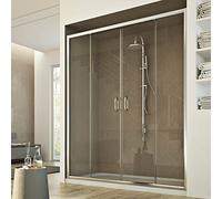 BOX CABINA DOCCIA NICCHIA PARETE PORTA 2 ANTE CRISTALLO SCORREVOLI 117 A 181CM