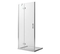 Porta Doccia 80CM H190 Vetro Trasparente con Easy-Clean mod. Flip Anta + Profilo