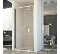 BOX PORTA DOCCIA VETRO TRASPARENTE 2 ANTE BATTENTE 87 88 89 90 91 92 CM SALOON
