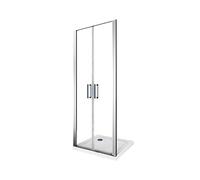 Porta Doccia a Saloon Apertura Battente Vetro 6 mm Cromo anti-calcare (112-116 H.190)