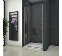 Porta Doccia Apertura Battente 195cm,Vetro Temperato 6mm Anticalcare Profilo