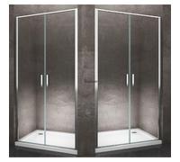 BOX DOCCIA BAGNO EASYCLEAN ANTICALCARE PORTA SALOON BATTENTE 70 75 80 85 90