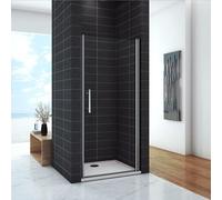 Porta doccia Battente 195 cm,Vetro Temperato 6mm Profilo Cromo Lucido