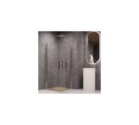Porta Doccia Battente Briar Cromo Regolabile Cristallo Temperato 6 mm - CONFEZIONE: 1 pz., Misure: 77-80xh195 cm trasparente