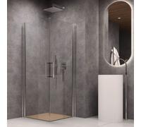 Porta Doccia Battente Briar S109T Cristallo 6 Millimetri Chrome - Tipo Cristallo: Trasparente, CONFEZIONE: 1 pz., Dimensione: 100 cm Regolabile