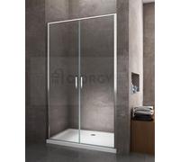 PORTA DOCCIA BATTENTE PIEGHEVOLE TIPO SALOON H190 MISURE DA 67 A 120 ANTICALCARE