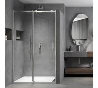 Porta Doccia Due Ante Scorrevole Gemma BMA918 Cristallo 8 millimetri Chrome - CONFEZIONE: 1 pz., Dimensione: 100 cm Regolabile