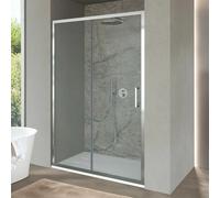 Porta doccia nicchia 100 cm scorrevole con vetro in cristallo trasparente Ted