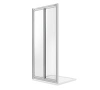 Idralite Porta Doccia 100CM H185 Cristallo Trasparente Apertura Saloon con Doppia Anta Battente MOD. Clint