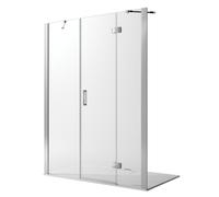 PORTA DOCCIA NICCHIA 150CM SALOON ANTA BATTENTE FISSE VETRO ANTICALCARE