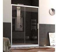 PORTA DOCCIA NICCHIA PVC CRISTALLO TRASPARENTE SCORREVOLE BIANCO 1 ANTA