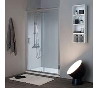 Porta doccia nicchia scorrevole 110 cm cristallo trasparente | New giada