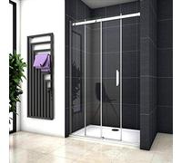 Porta Doccia Per Nicchia Scorrevole Vetro 8mm Temperato Trasparente Anticalcare Telai In Alluminio cromato lucido 120x195cm