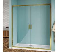 Porta Doccia Profili Oro Doppia Scorrevole H190 Trasparente