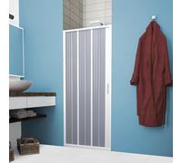 PORTA DOCCIA PVC SOFFIETTO BOX NICCHIA PARETE BIANCO APERTURA LATERALE 140 H185
