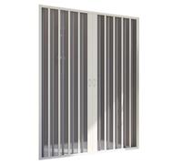 PORTA DOCCIA PVC SOFFIETTO NICCHIA PARETE BIANCO APERTURA CENTRALE 180CM H185
