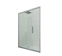 PORTA DOCCIA SCORREVOLE 100 CM VETRO TRASPARENTE SILVER MOD. DECO