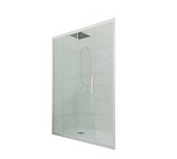 PORTA DOCCIA SCORREVOLE 120 CM VETRO TRASPARENTE CHAMPAGNE MOD. DECO