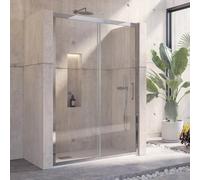 Porta Doccia Scorrevole 8mm Anticalcare Acciaio Inox H190