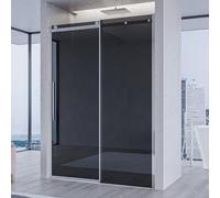Porta doccia scorrevole fumè anticalcare 195h 8mm EUCLIDE - 140