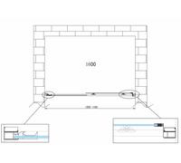 BOX DOCCIA SCORREVOLE NICCHIA, VETRO TEMPERATO 6 MM EASYCLEAN, 155-160 CM