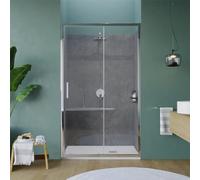 Porta doccia scorrevole Piralla serie Indigo 1904 L 130 x H 195 cm con apertura laterale