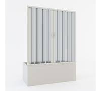 PORTA DOCCIA SOPRAVASCA 150 CM NICCHIA A SOFFIETTO PVC APERTURA CENTRALE