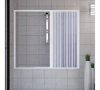 BOX DOCCIA 140 CM PORTA SOPRA VASCA NICCHIA A SOFFIETTO PVC COLORI SU MISURA